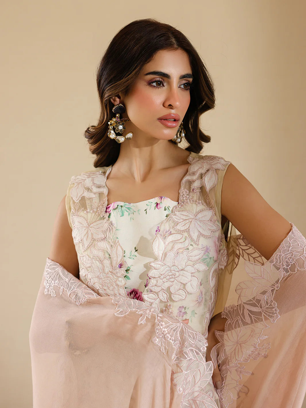 Faiza Faisal 3Pc Embroidered Organza Suit ELISHA gulbuy.com