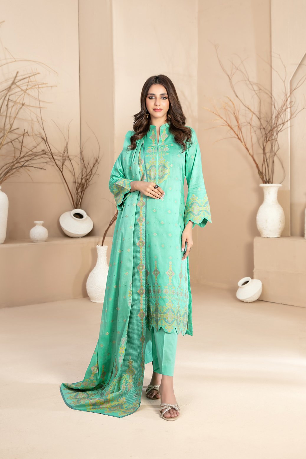 Tawakkal 3 Piece Cotton Lawn Suit (D-2944)