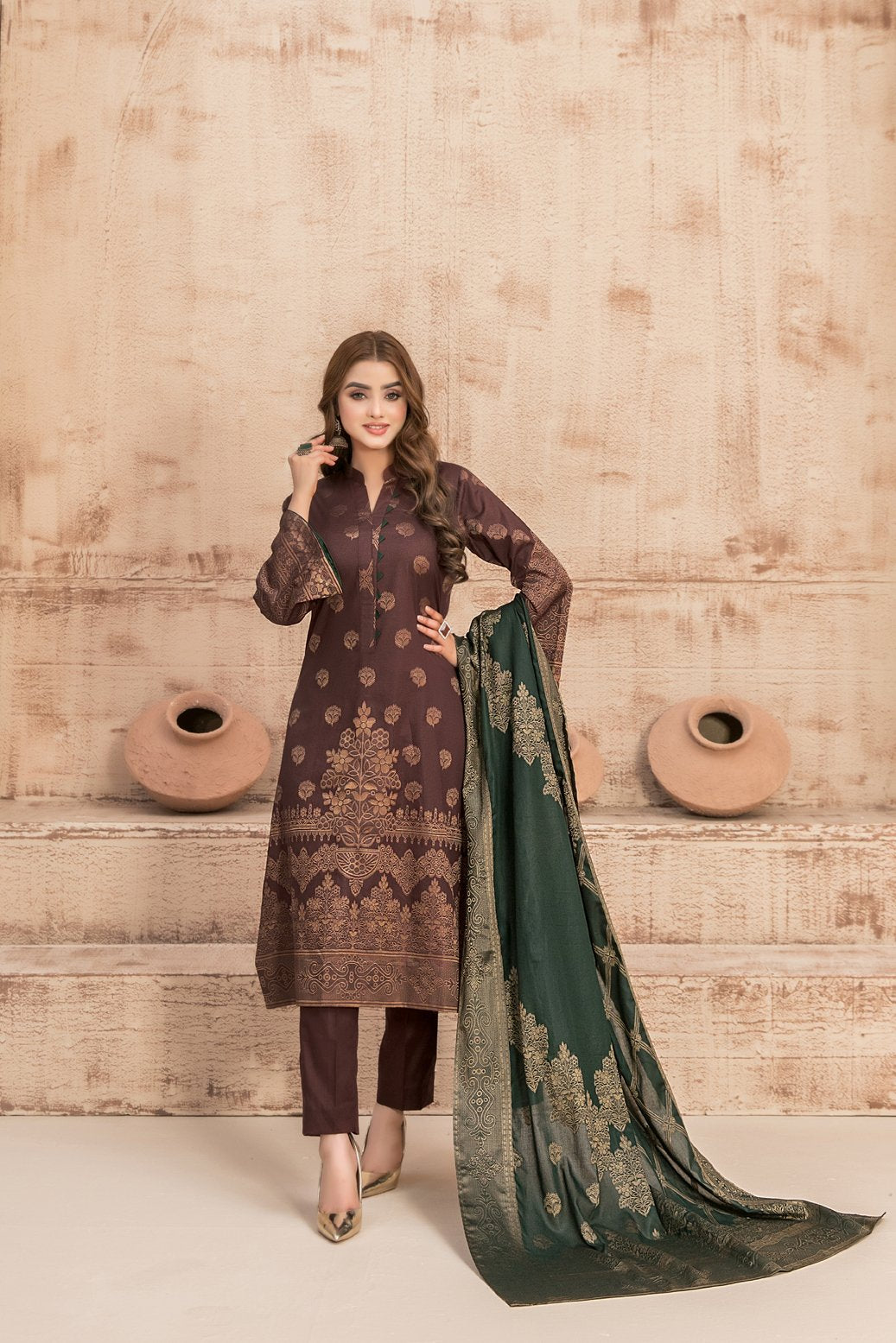 Tawakkal 3 Piece Cotton Lawn Suit (D-2950)