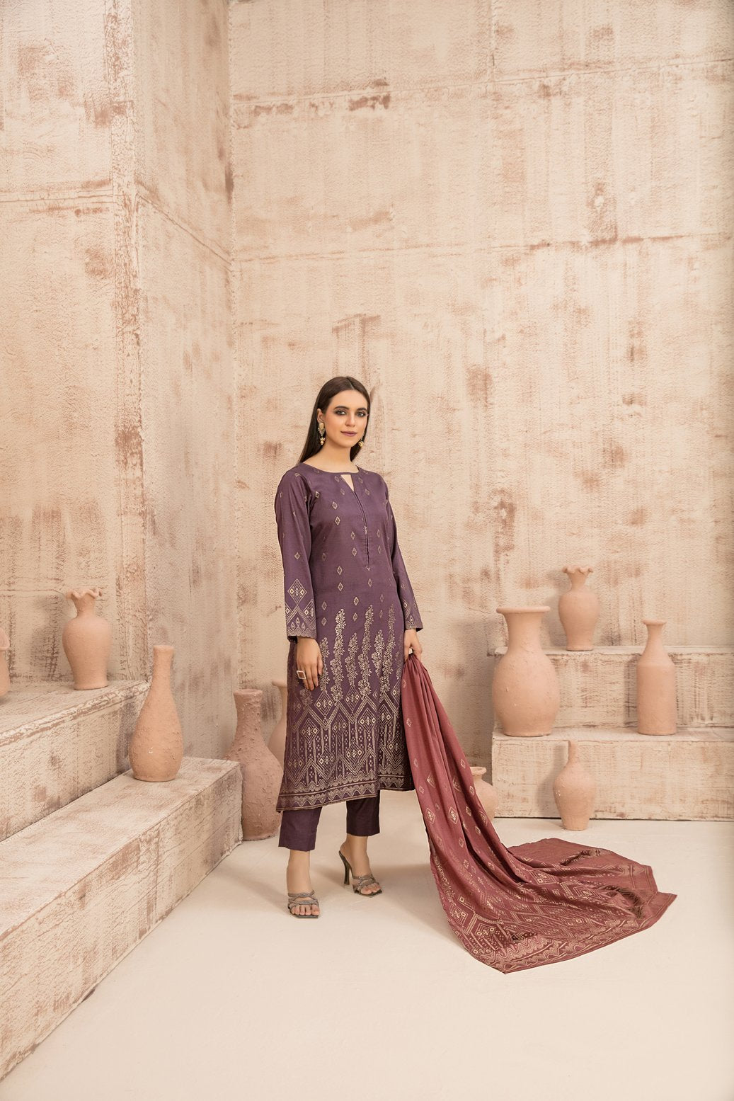 Tawakkal 3 Piece Cotton Lawn Suit (D-2951)
