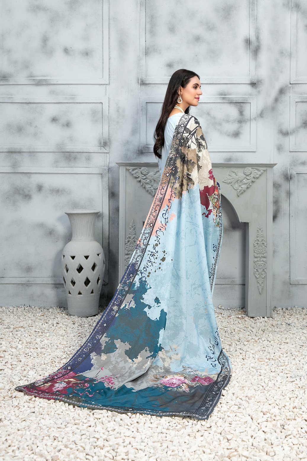 Tawakkal 3 Piece Embroidered Printed Suit (D-9849)