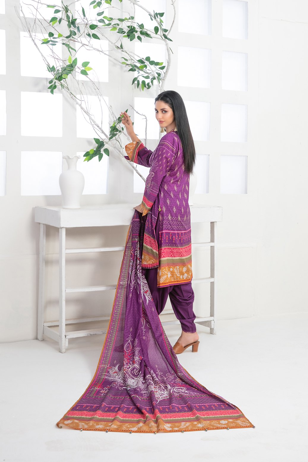Tawakkal 3 Piece Printed Cotton Suit (D-9343)