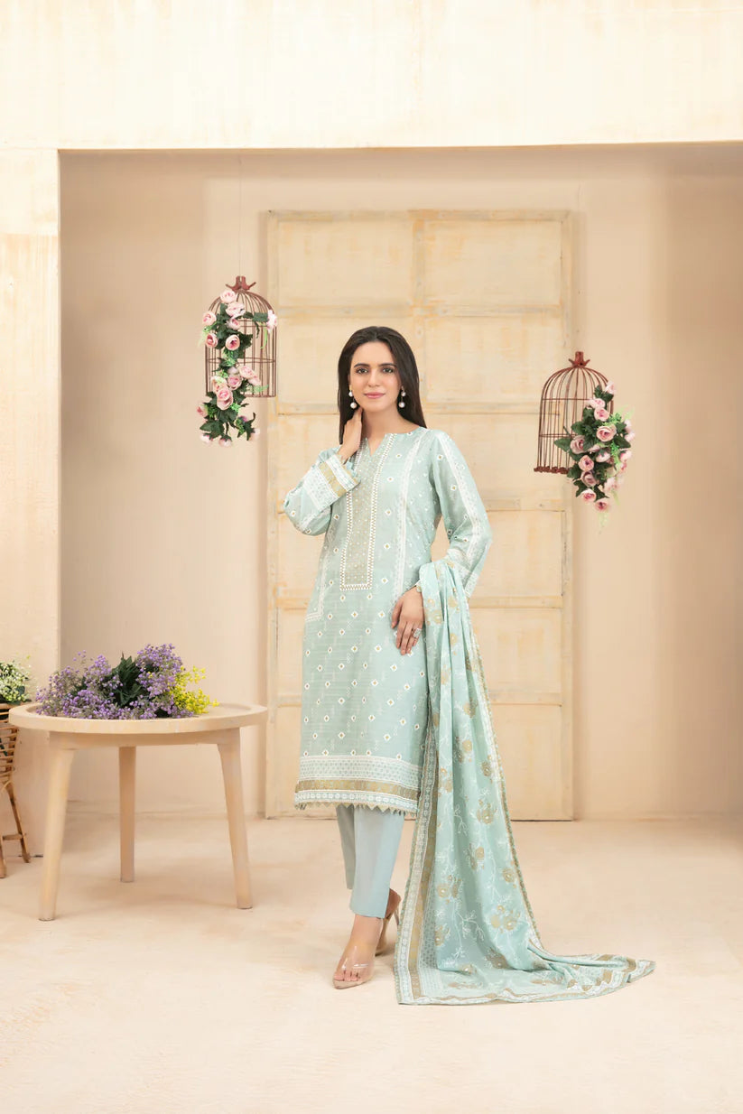 Tawakkal 3Pc Embroidered Lawn Suit D-1947