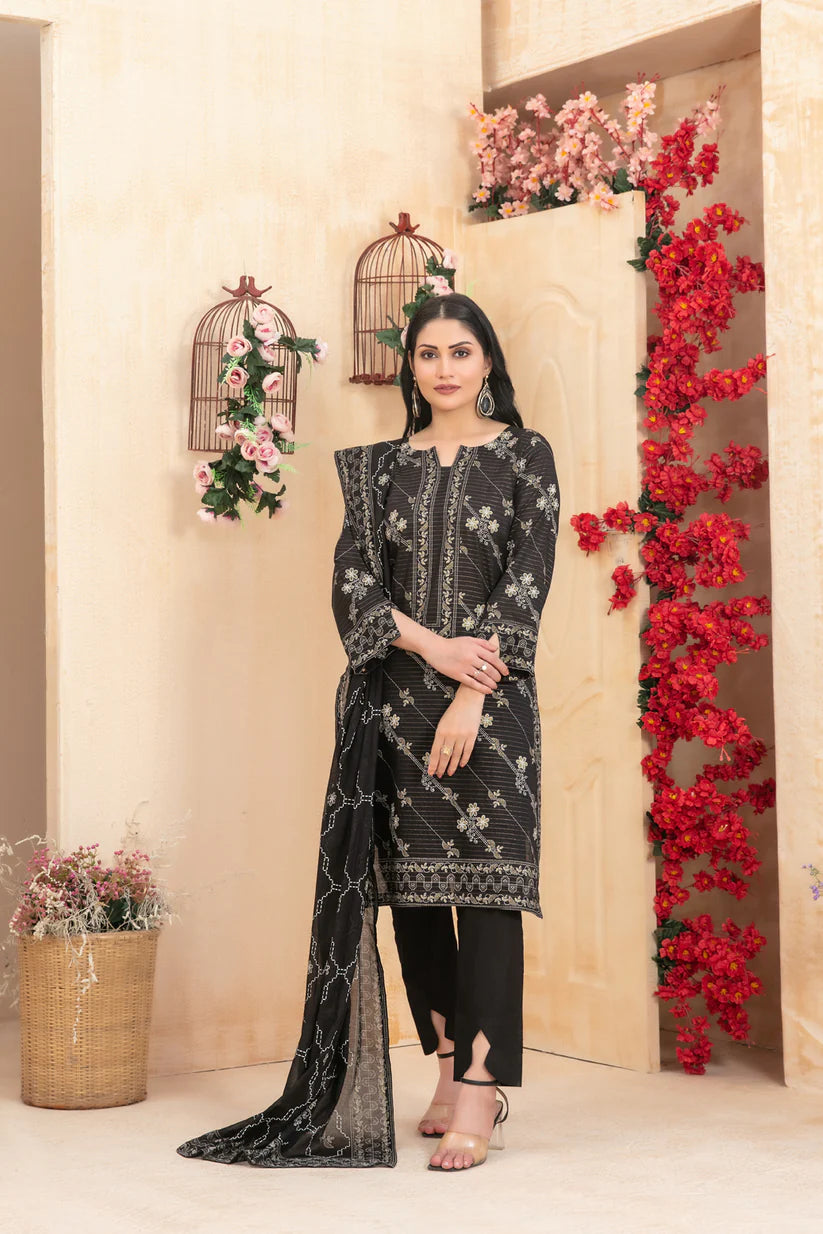 Tawakkal 3Pc Embroidered Lawn Suit D-1945