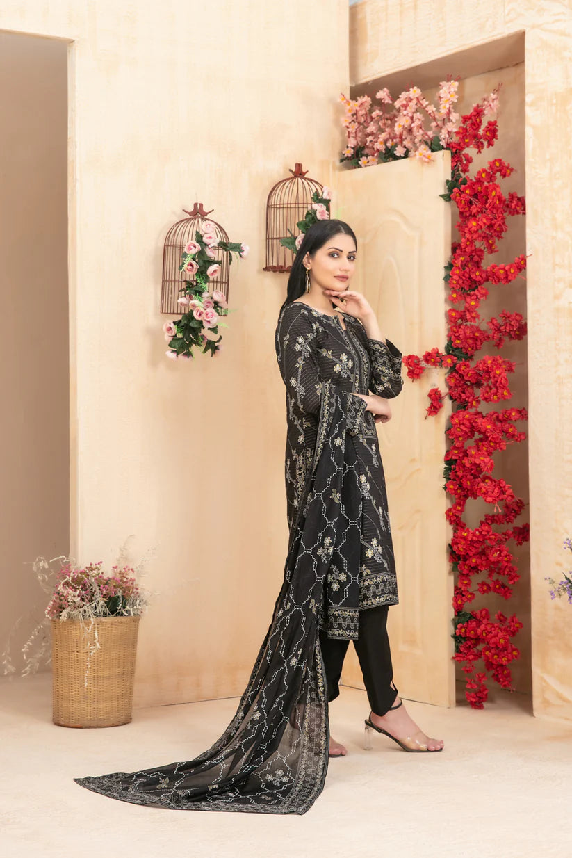 Tawakkal 3Pc Embroidered Lawn Suit D-1945
