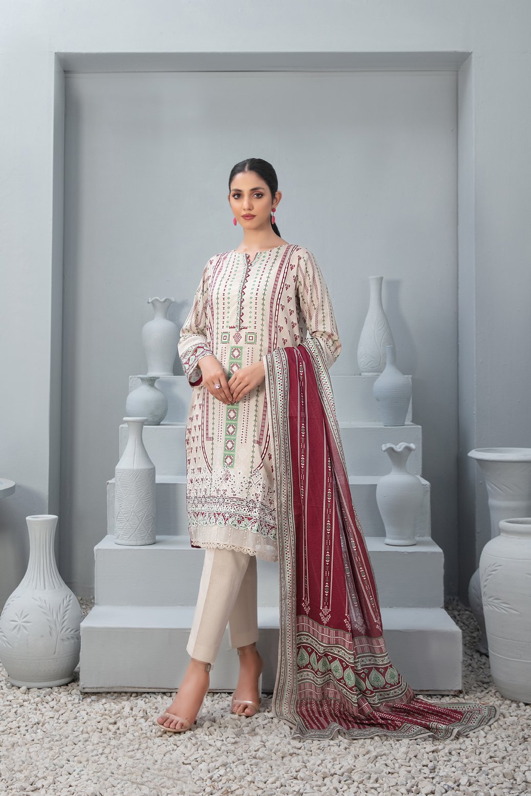 Tawakkal 3 Piece Printed Lawn Suit (D-9429)