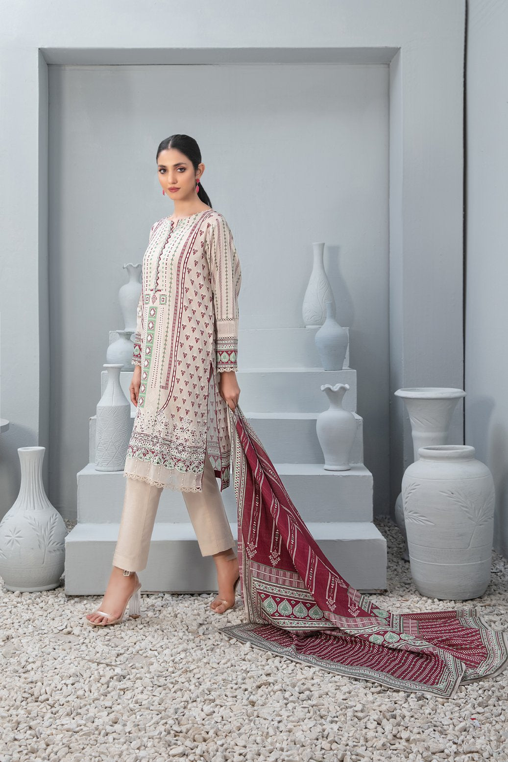 Tawakkal 3 Piece Printed Lawn Suit (D-9429)