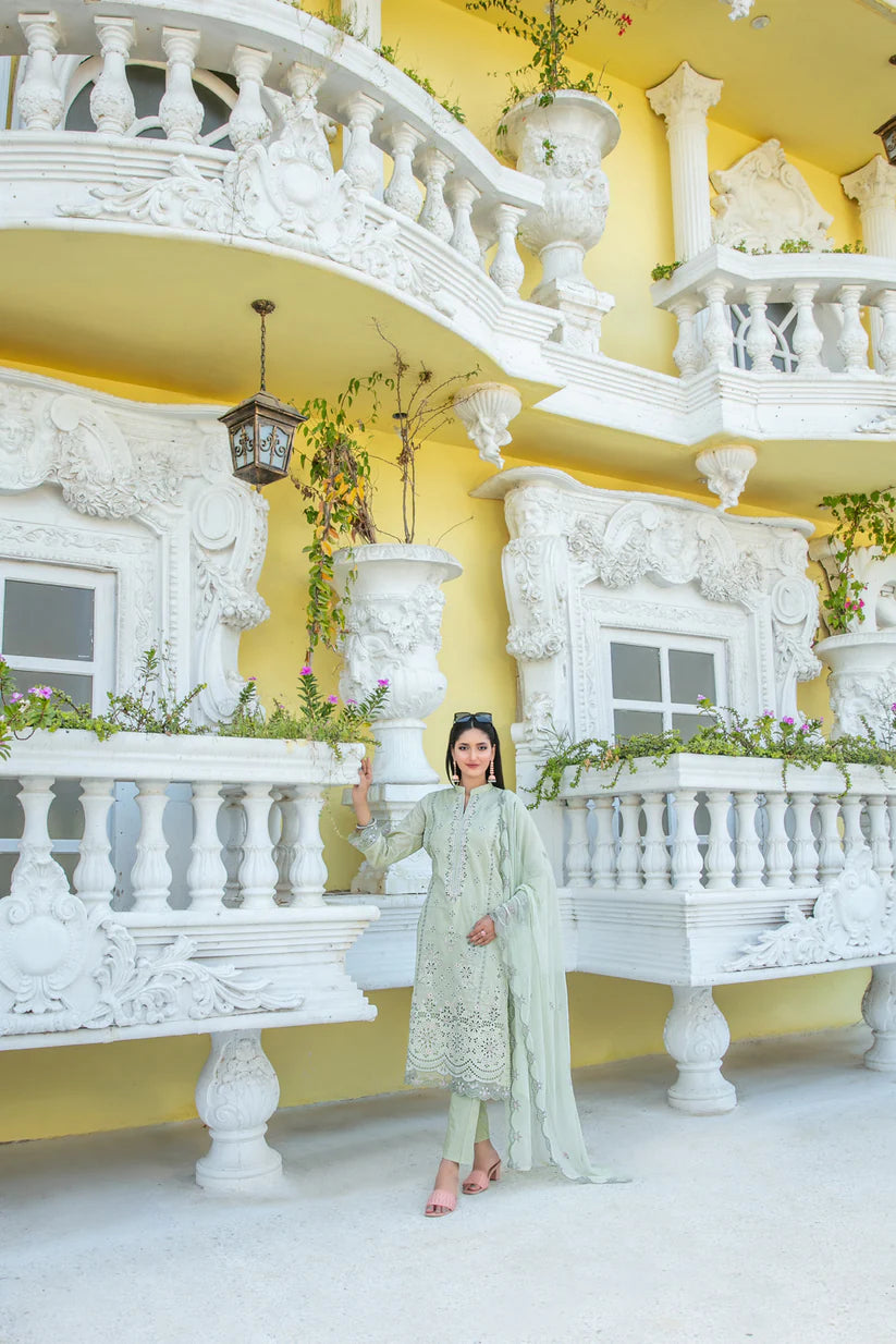 Tawakkal 3Pc Embroidered Lawn Suit D-1750