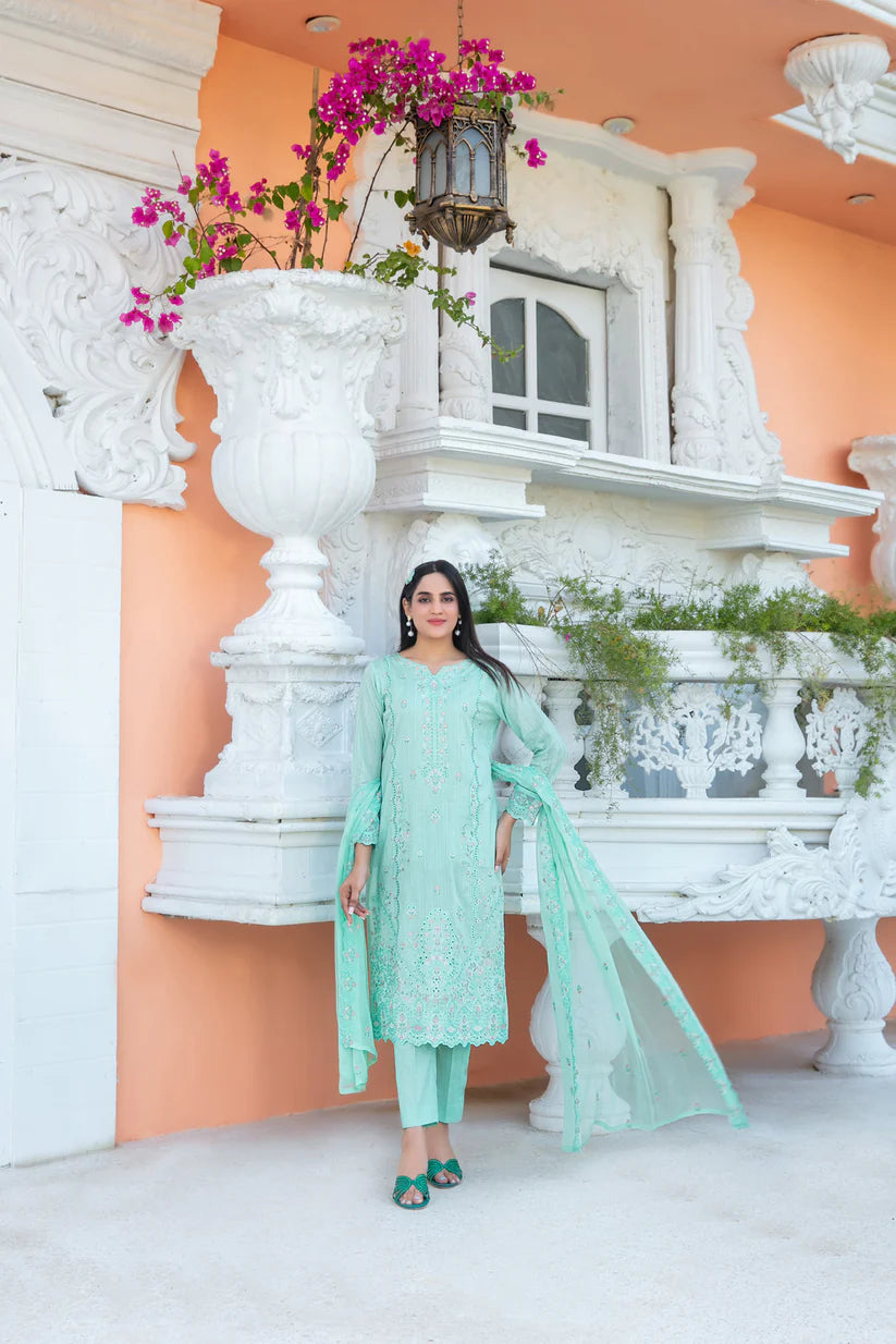 Tawakkal 3Pc Embroidered Lawn Suit D-1745