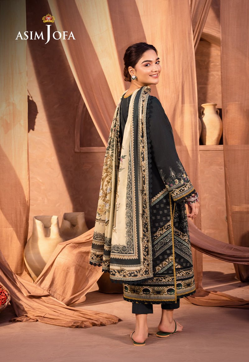 ASIM JOFA 3 PIECE CAMBRIC LAWN SUIT (AJUB-13)