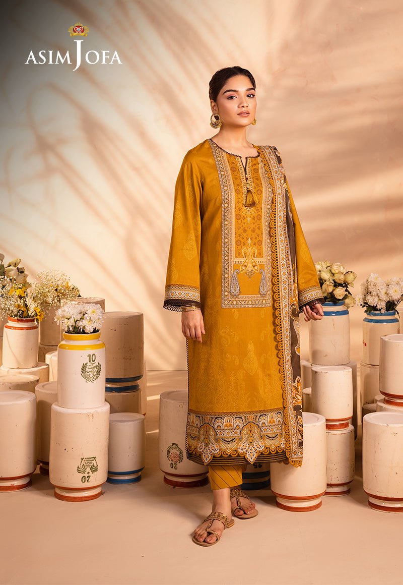 ASIM JOFA 3 PIECE CAMBRIC LAWN SUIT (AJUB-06)