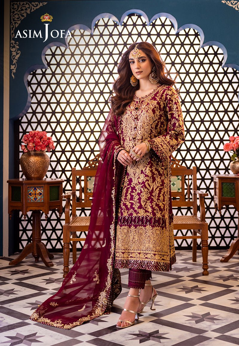 ASIM JOFA 3 PIECE EMBROIDERED LAWN SUIT (AJFI-03)