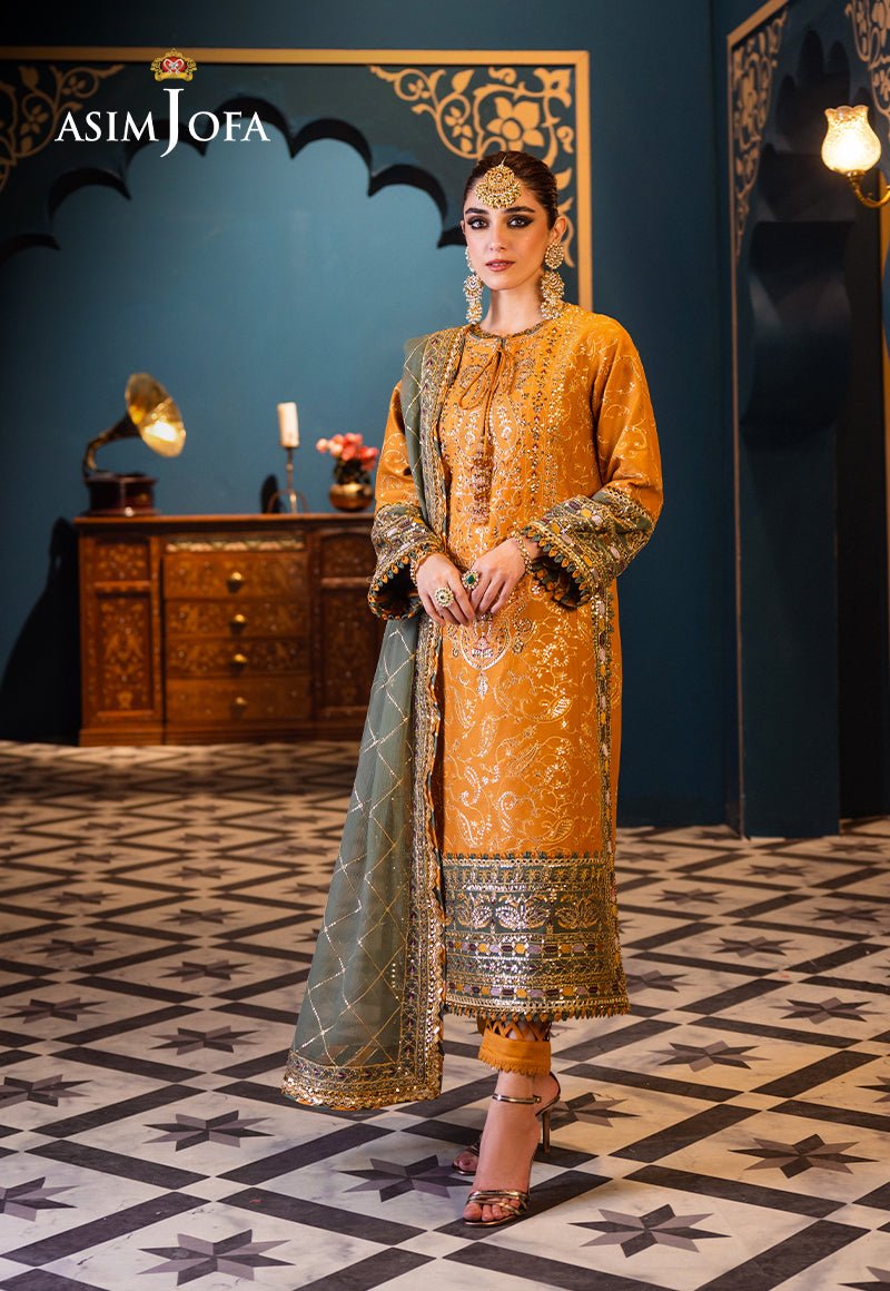 ASIM JOFA 3 PIECE EMBROIDERED LAWN SUIT (AJFI-26)