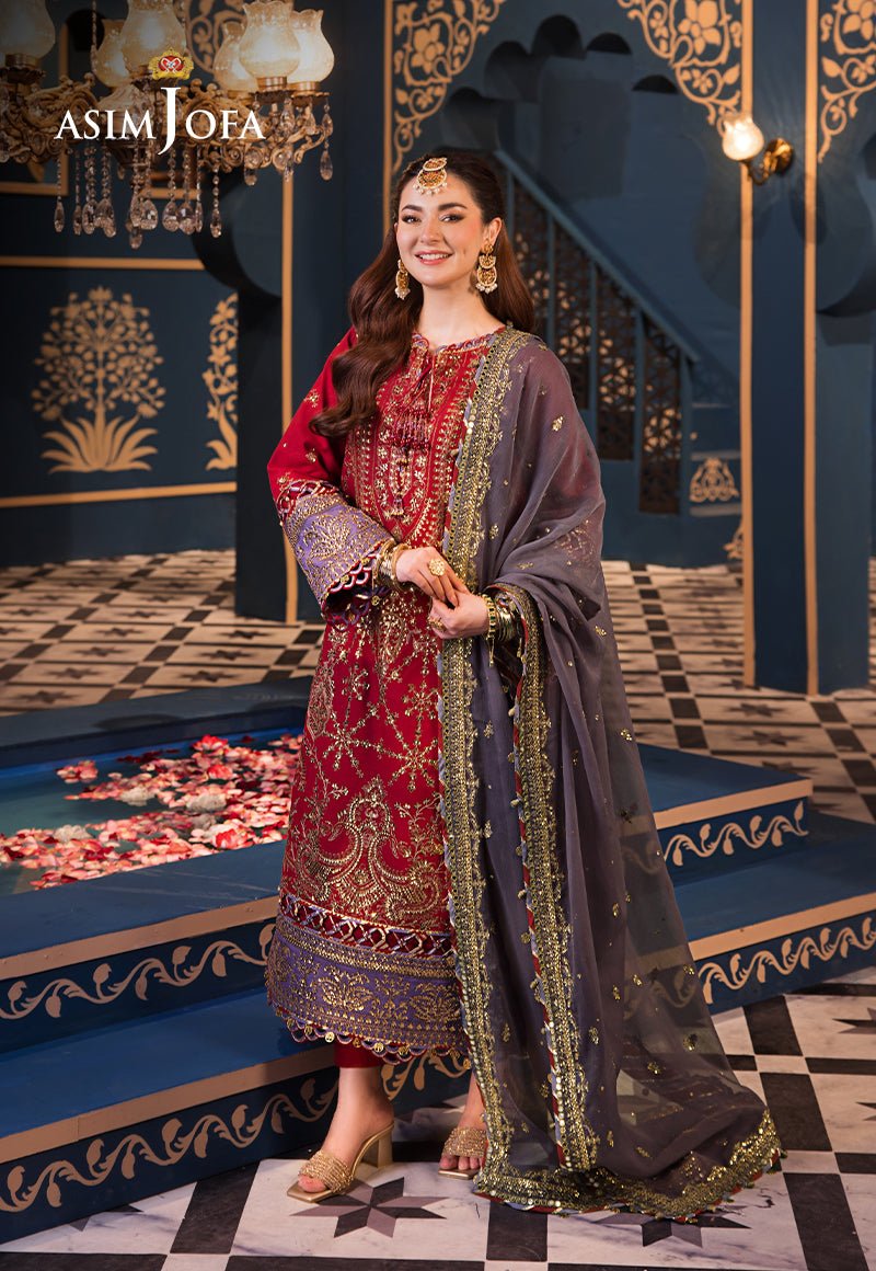 ASIM JOFA 3 PIECE EMBROIDERED LAWN SUIT (AJFI-27)