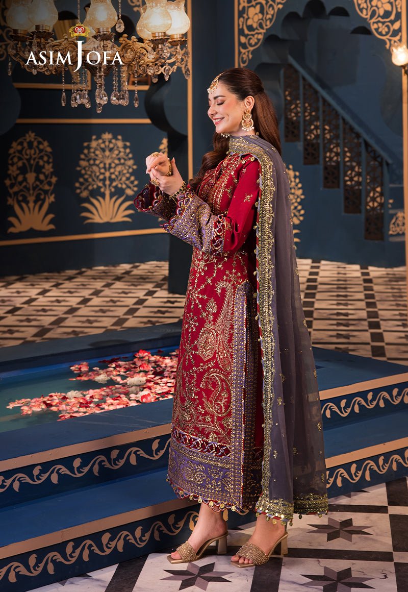 ASIM JOFA 3 PIECE EMBROIDERED LAWN SUIT (AJFI-27)