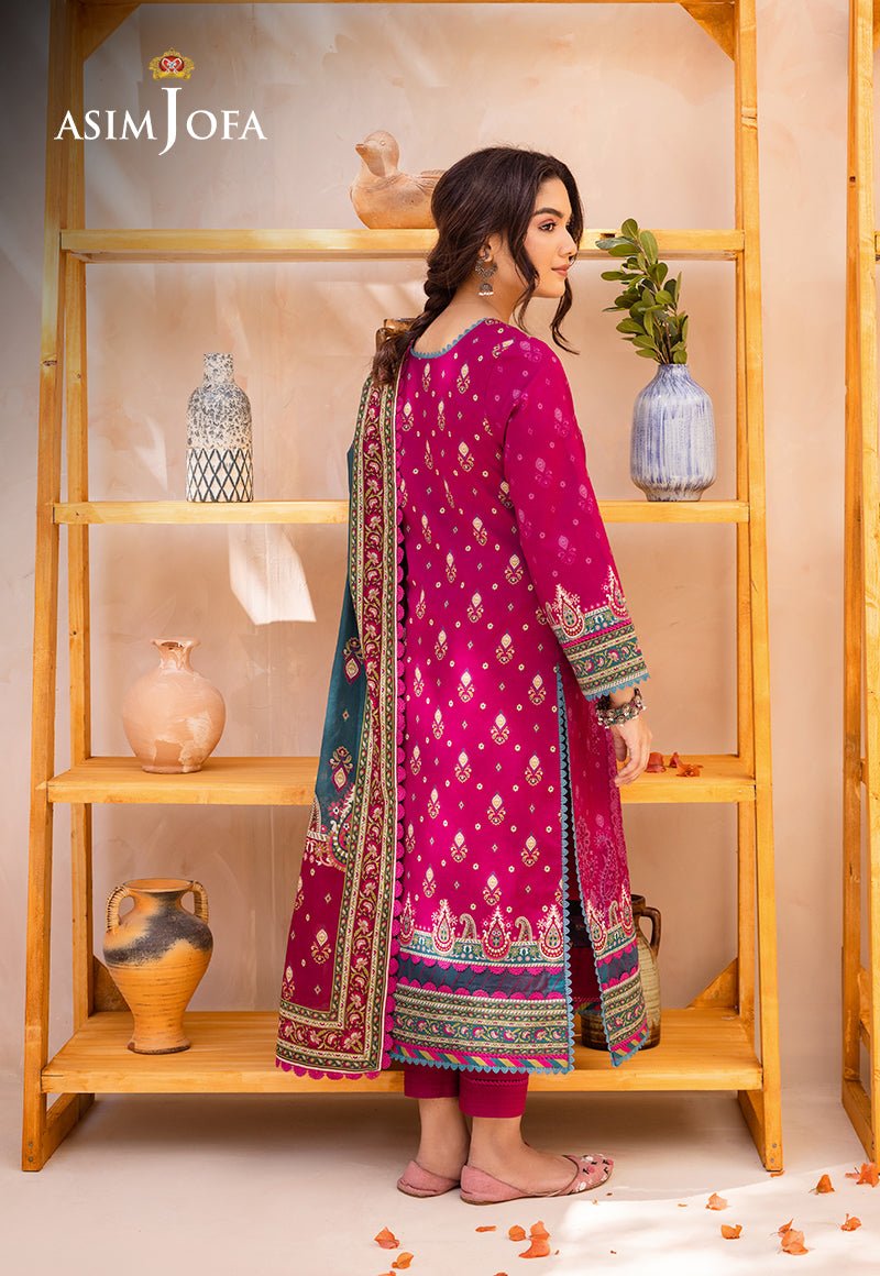 ASIM JOFA 3 PIECE CAMBRIC LAWN SUIT (AJUB-05)
