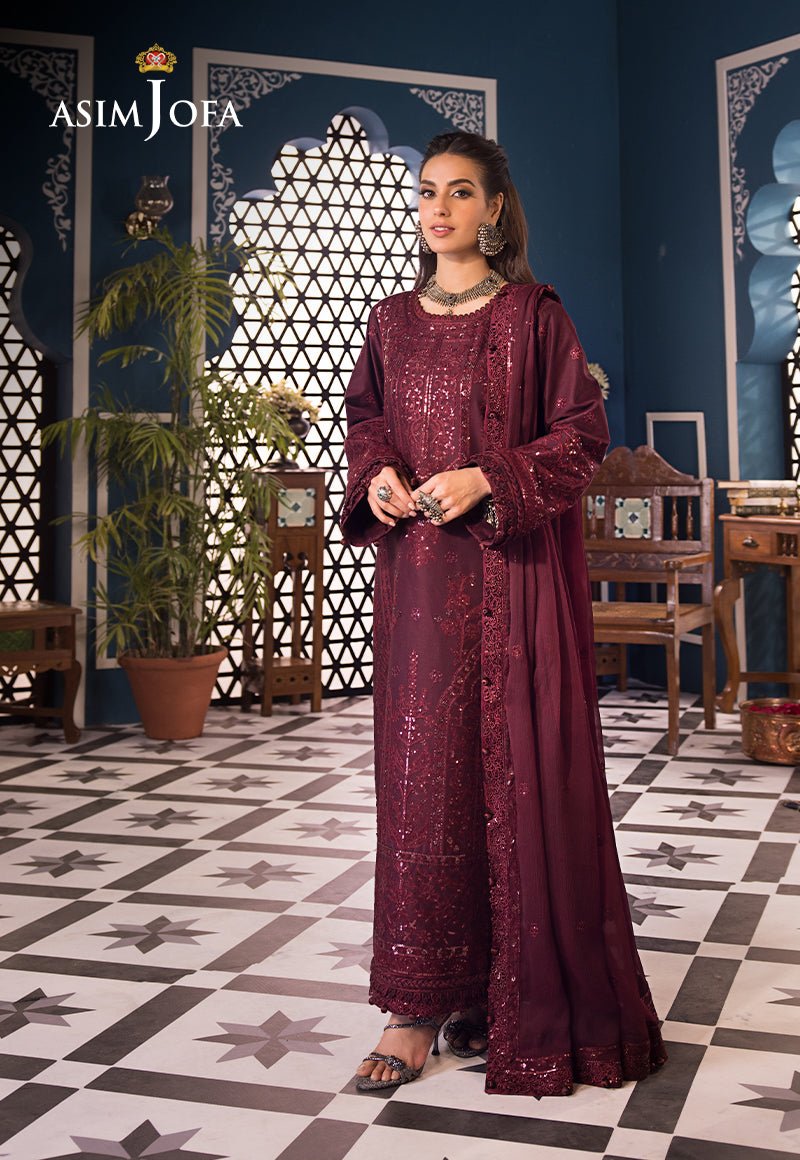 ASIM JOFA 3 PIECE EMBROIDERED LAWN SUIT (AJFI-09)