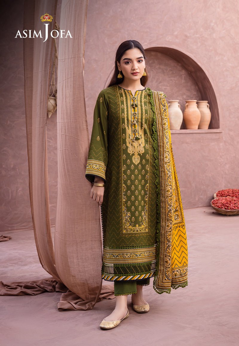 ASIM JOFA 3 PIECE CAMBRIC LAWN SUIT (AJUB-01)