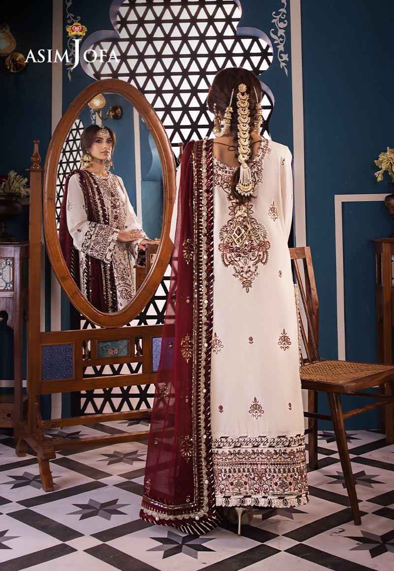 ASIM JOFA 3 PIECE EMBROIDERED LAWN SUIT (AJFI-13)