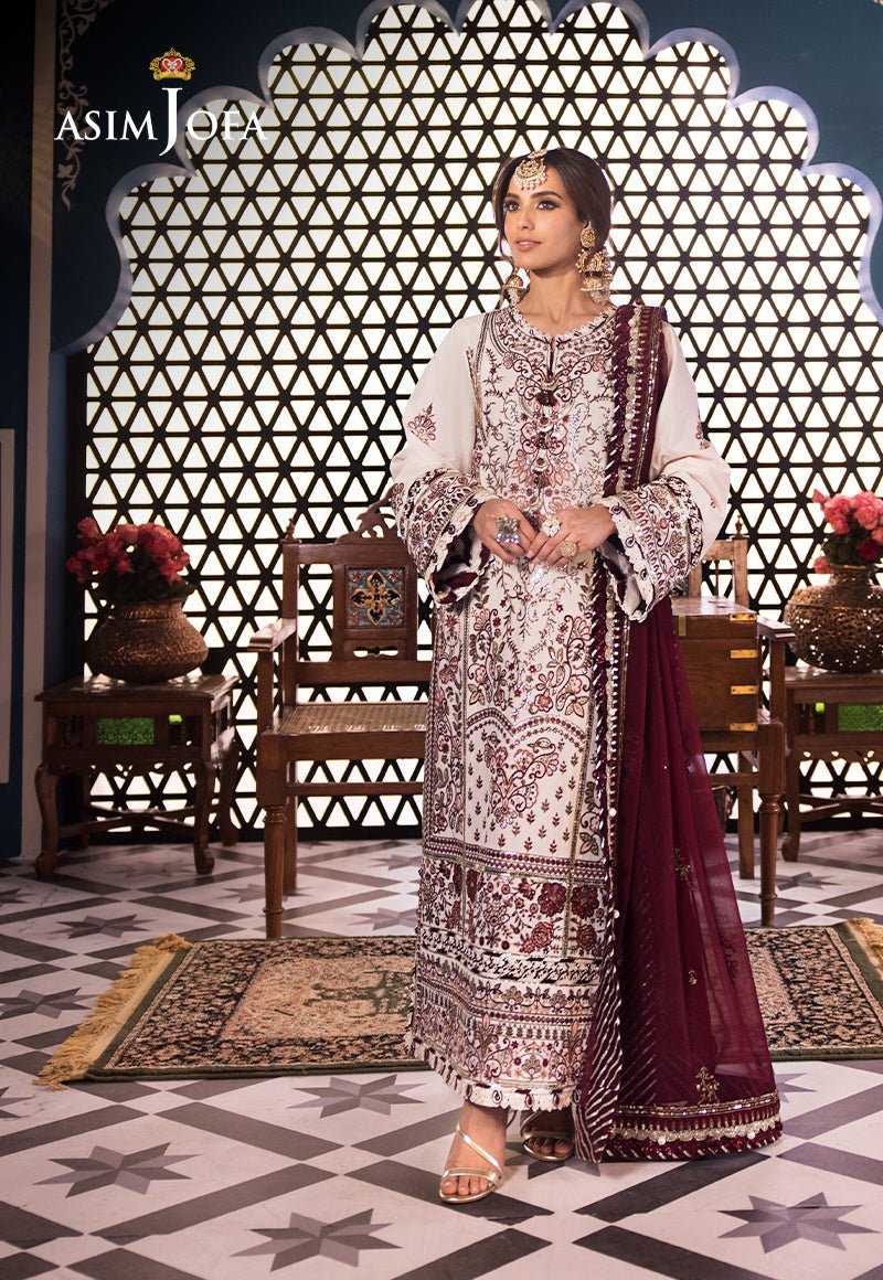 ASIM JOFA 3 PIECE EMBROIDERED LAWN SUIT (AJFI-13)