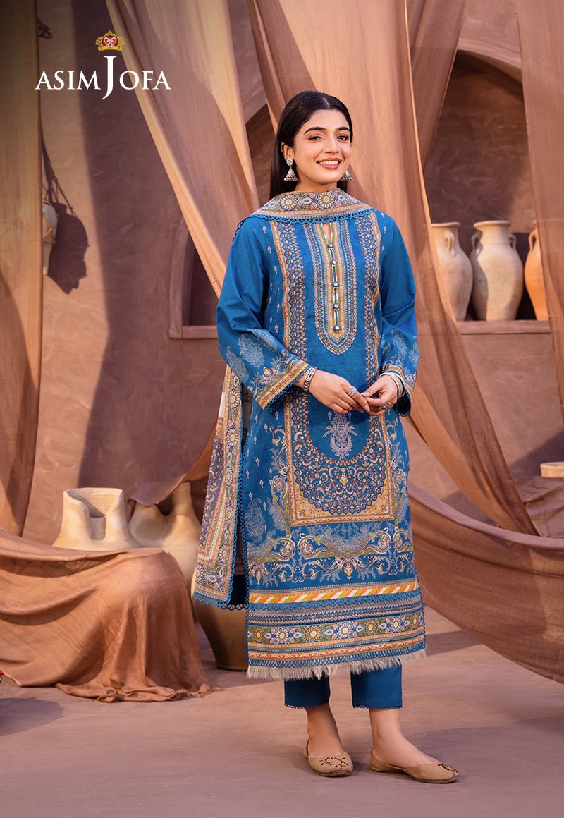 ASIM JOFA 3 PIECE CAMBRIC LAWN SUIT (AJUB-16)
