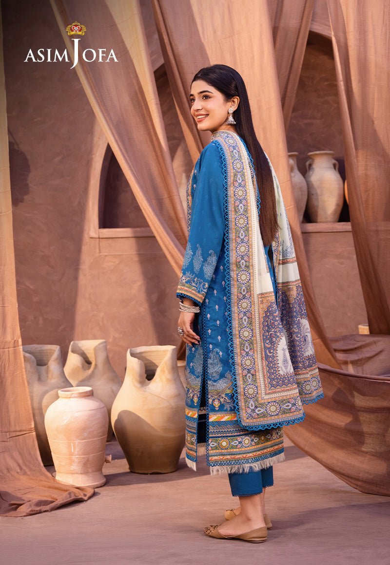 ASIM JOFA 3 PIECE CAMBRIC LAWN SUIT (AJUB-16)