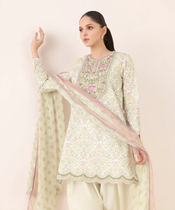 Sapphire 3Pc Embroidered Cotton Suit 0PEDY25V621B gulbuy.com
