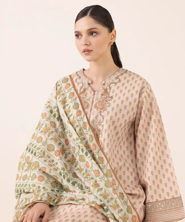 Sapphire 3Pc Embroidered Cotton Suit 0PEDY25V631B gulbuy.com