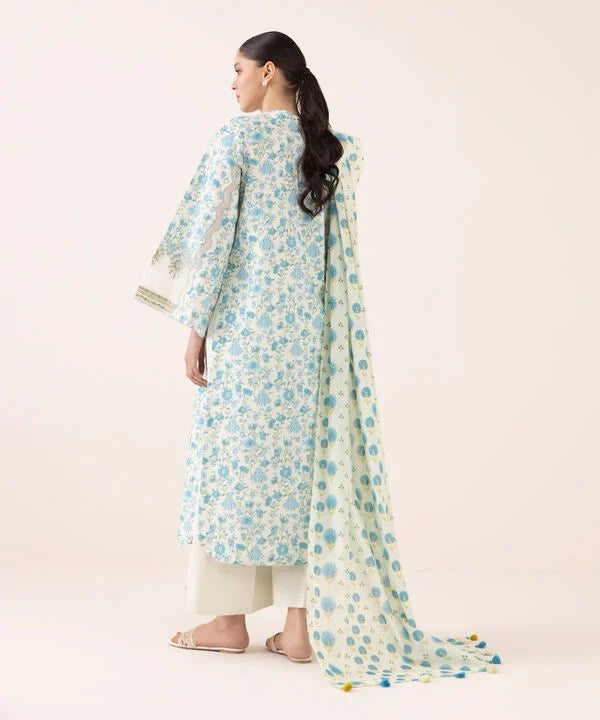 Sapphire 3Pc Embroidered Cotton Suit 0PEDY25V632B gulbuy.com