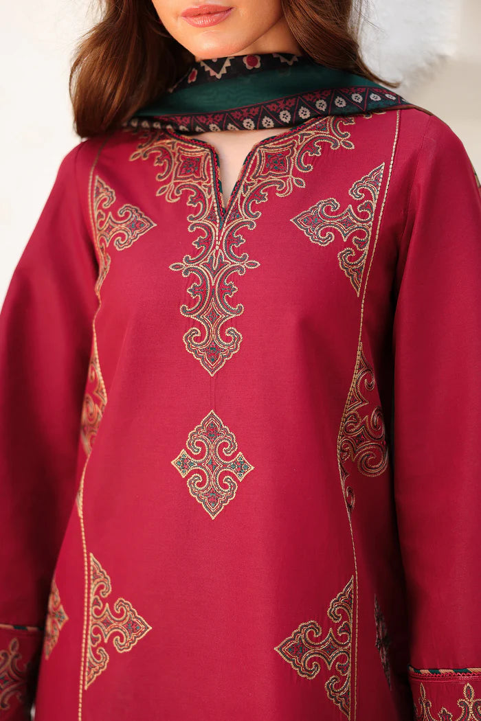 Jazmin 3Pc Embroidered Lawn Suit USE-9217 gulbuy.com