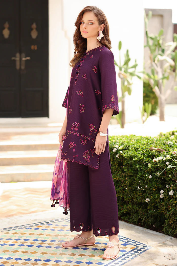 Jazmin 3Pc Embroidered DOBBY Suit USE-9226 gulbuy.com