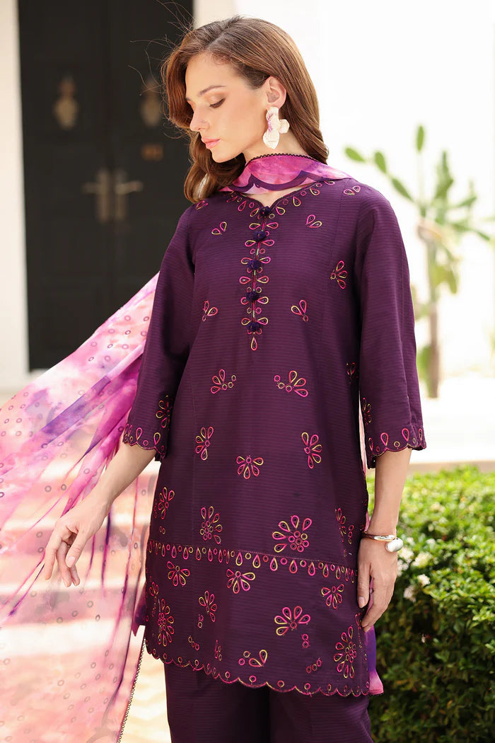 Jazmin 3Pc Embroidered DOBBY Suit USE-9226 XL gulbuy.com