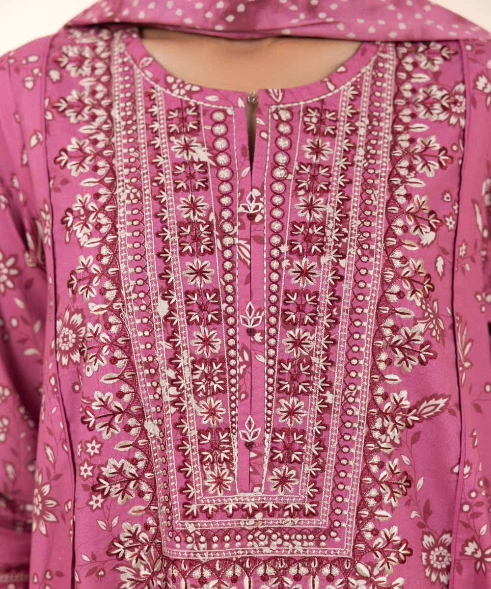 Sapphire 3Pc Embroidered Cambric Suit 0U3PDY24V844 gulbuy.com