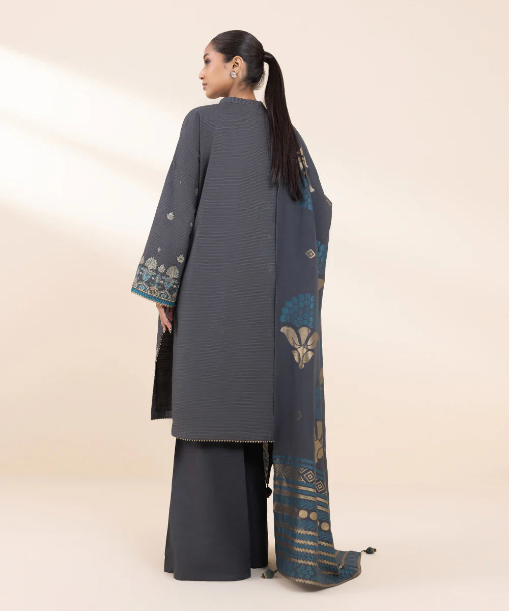 SAPPHIRE 3Pc Embroidered Zari Khaddar Suit 0U3PDY24V933 gulbuy.com