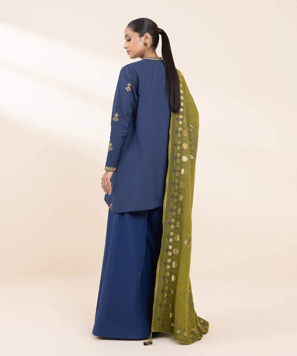 SAPPHIRE 3Pc Embroidered Zari Khaddar Suit 0U3PDY24V936 gulbuy.com