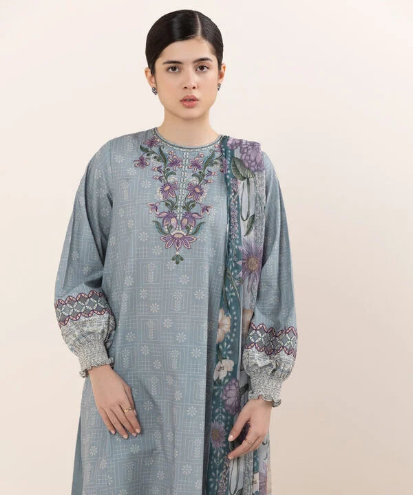 Sapphire 3Pc Embroidered Cotton Suit 0U3PEDY25V62 gulbuy.com