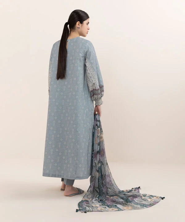 Sapphire 3Pc Embroidered Cotton Suit 0U3PEDY25V62 gulbuy.com