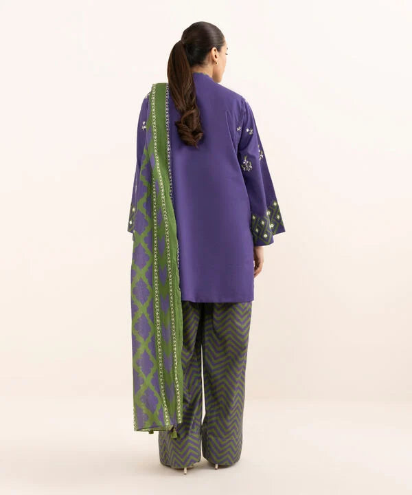 Sapphire 3Pc Embroidered Lawn Suit 0U3PEDY25V66 gulbuy.com