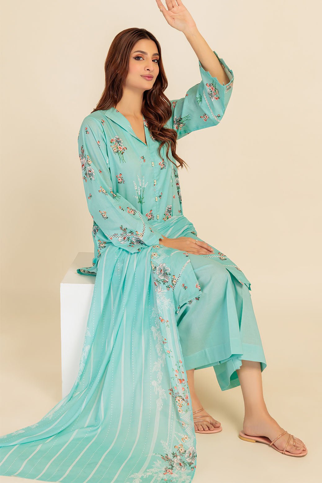 BONANZA SATRANGI 3PC PRINTED LAWN SUIT (1S24P3P181)