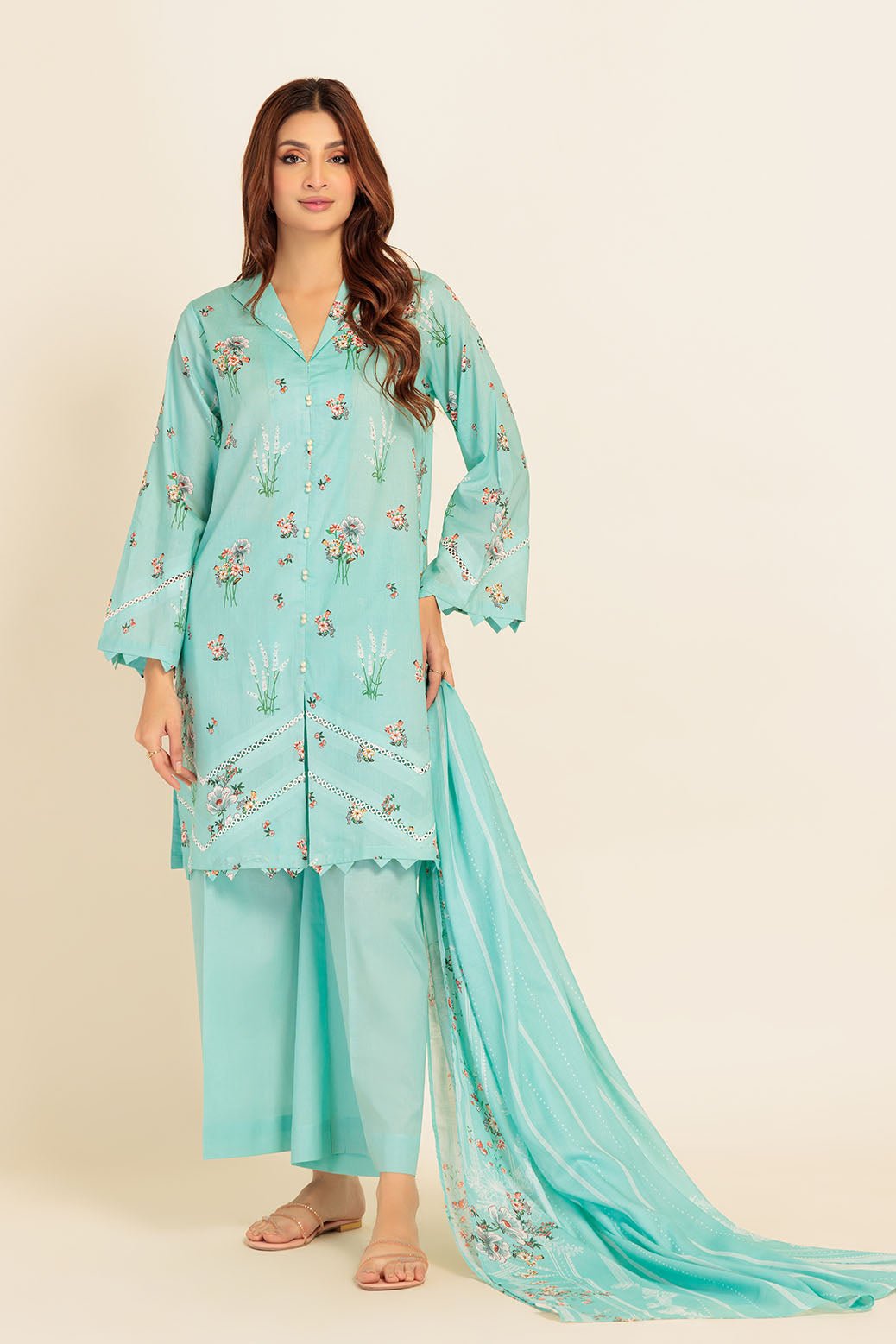 BONANZA SATRANGI 3PC PRINTED LAWN SUIT (1S24P3P181)