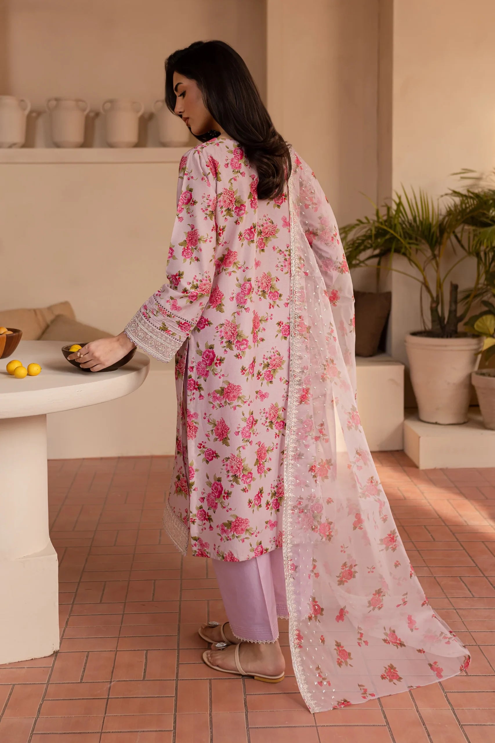 Batik 3Pc Embroidered Lawn Suit Haneen gulbuy.com