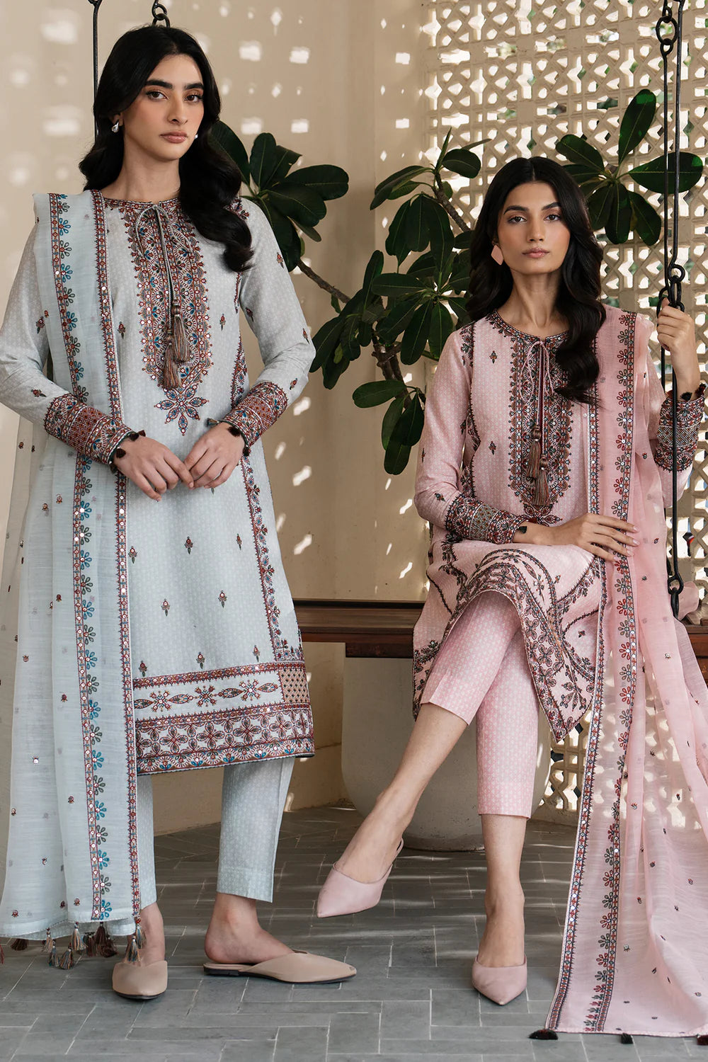 Jazmin 3Pc Embroidered Lawn Suit USE-9108 gulbuy.com