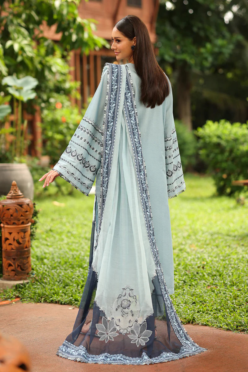 Baroque 3Pc Embroidered Jacquard Lawn Suit UF-4247 gulbuy.com