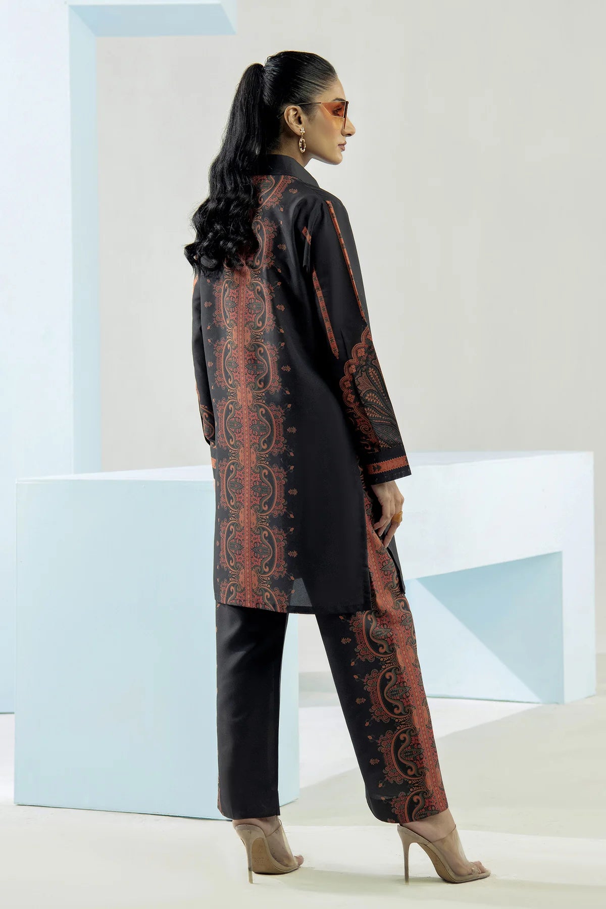 Be Yourself 2Pc Printed Cotton Silk Suit BA-014 gulbuy.com
