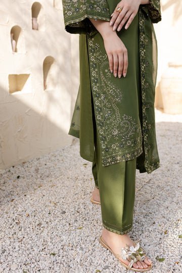 Batik 3Pc Embroidered Khaddar Dress Leafy gulbuy.com
