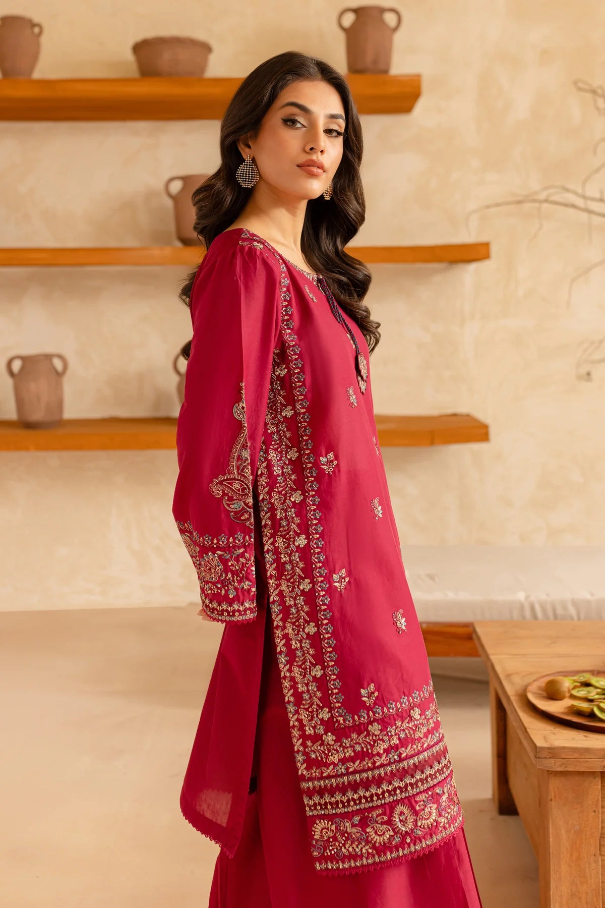 Batik 2Pc Embraoidered Lawn Suit Daisy gulbuy.com