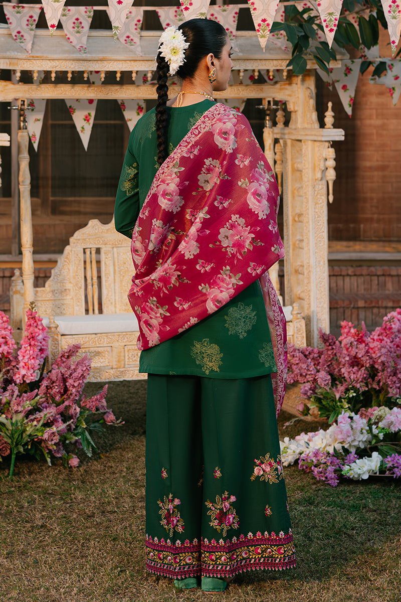 CROSS STITCH 3 PIECE EMBROIDERED JACQUARD SUIT (0124RTSPRTLWN0206)