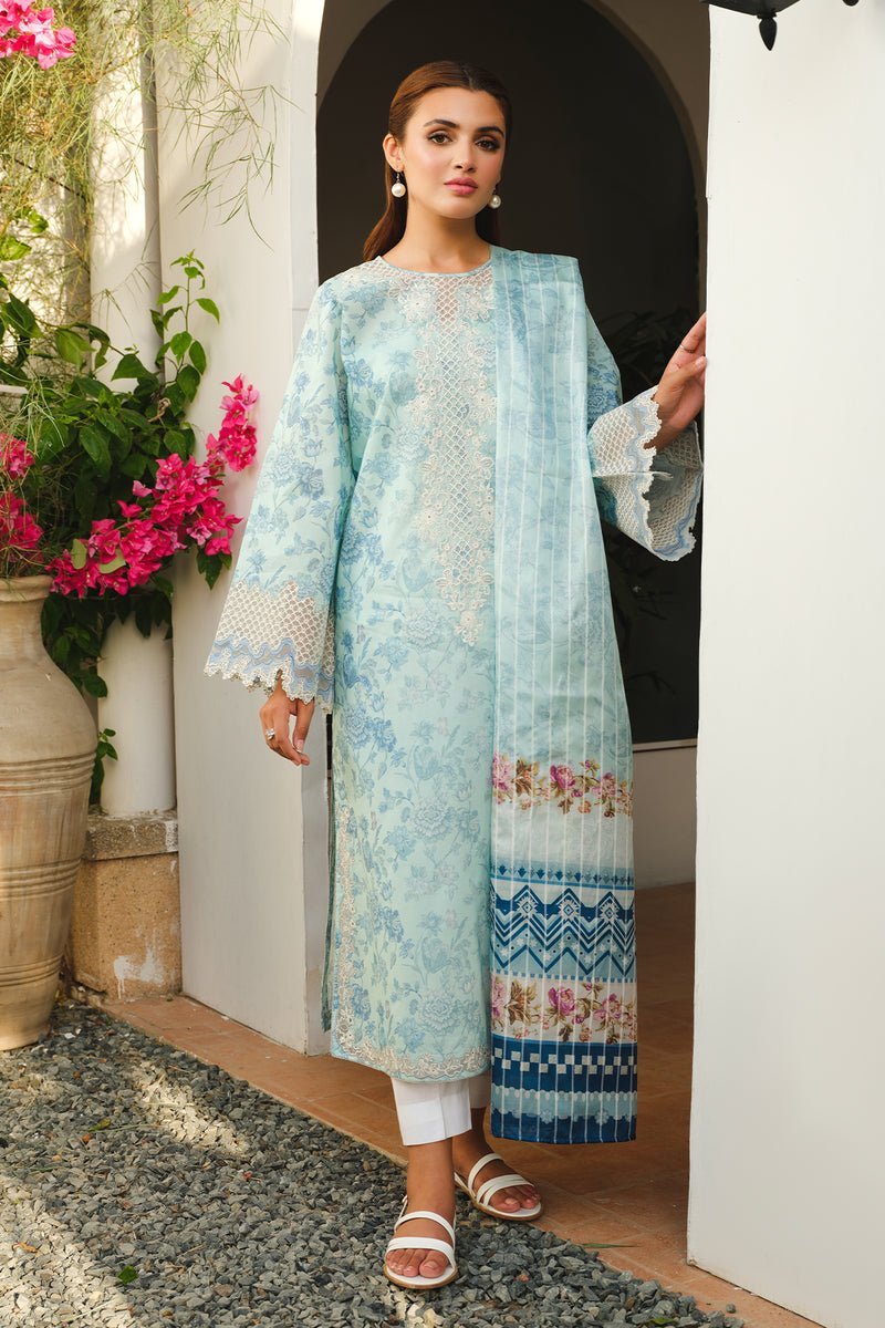 BAROQUE 3PC EMBROIDERED PRINTED LAWN SUIT (BQU-UF-D661)