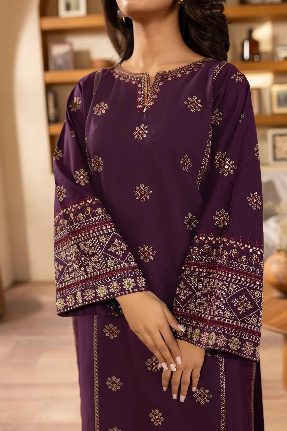Batik 2Pc Embroidered khaddar?Suit Kaira gulbuy.com