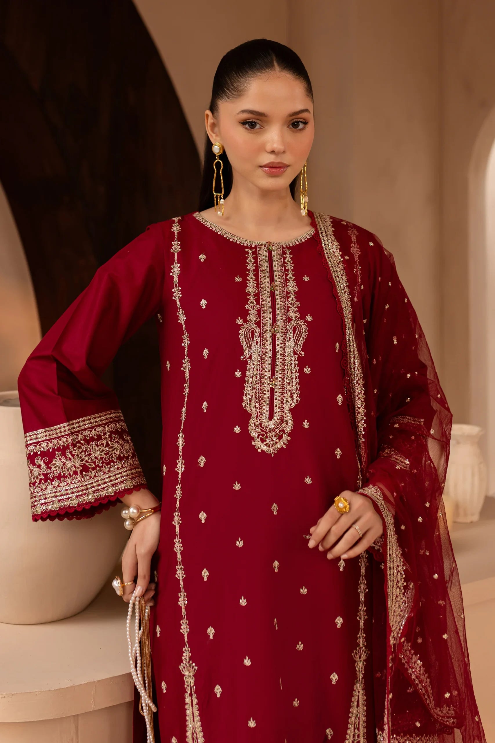 Batik 3Pc Embroidered Lawn Suit Hayzen gulbuy.com